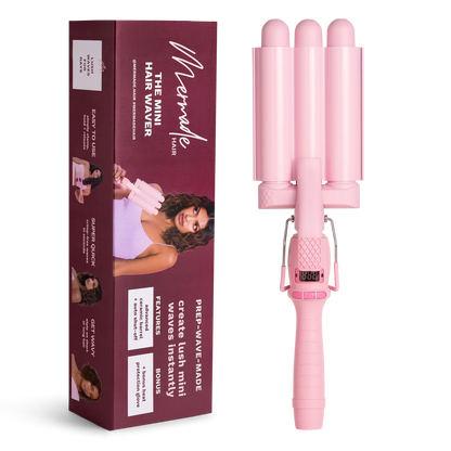 Mermaid Pro Mini Hair Waver - 25mm Pink