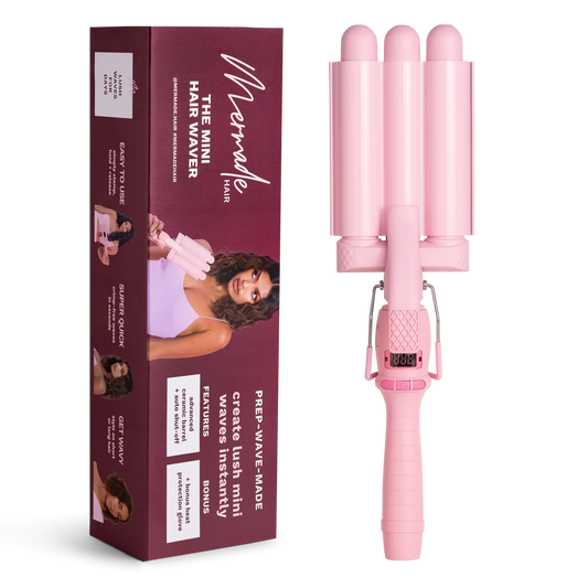 Mermaid Pro Mini Hair Waver - 25mm Pink