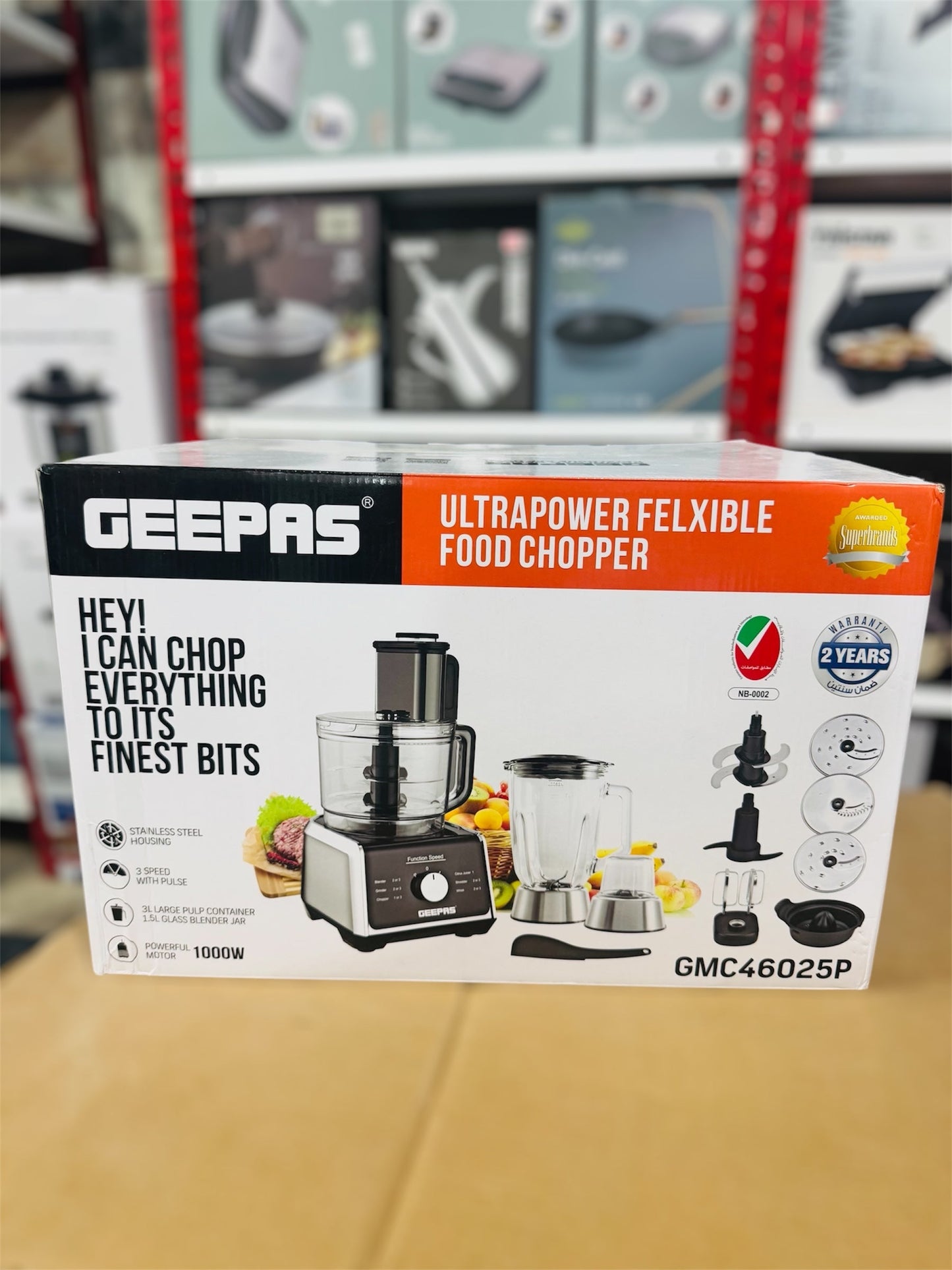 Geepas Ultrapower 9 in 1 Food Chopper Factory-46025