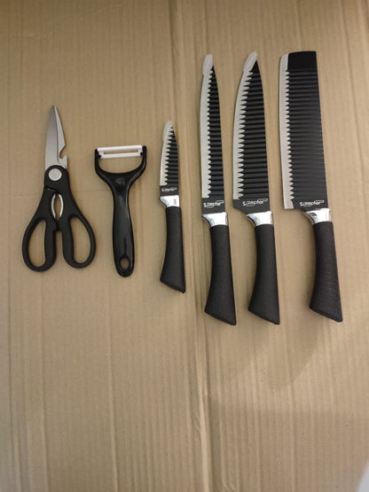 LOT IMPORTED 6 PC SHARP KNIVES BC-003/004