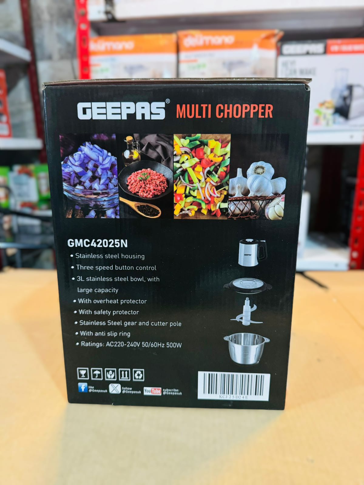 GEEPAS 3L Multi Chopper 500W-42025