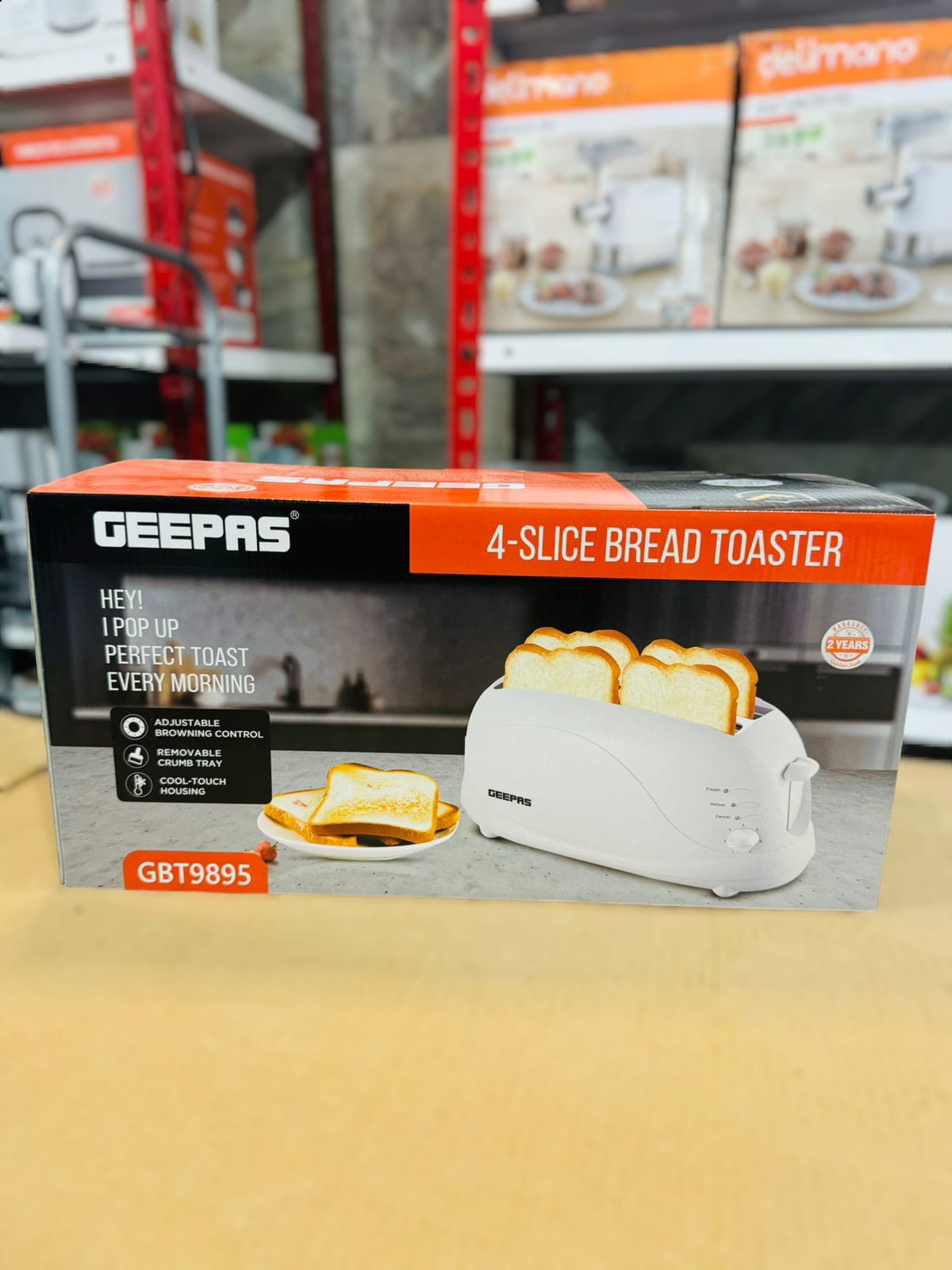 GEEPAS 4-Slice Bread Toaster 1100W-9895