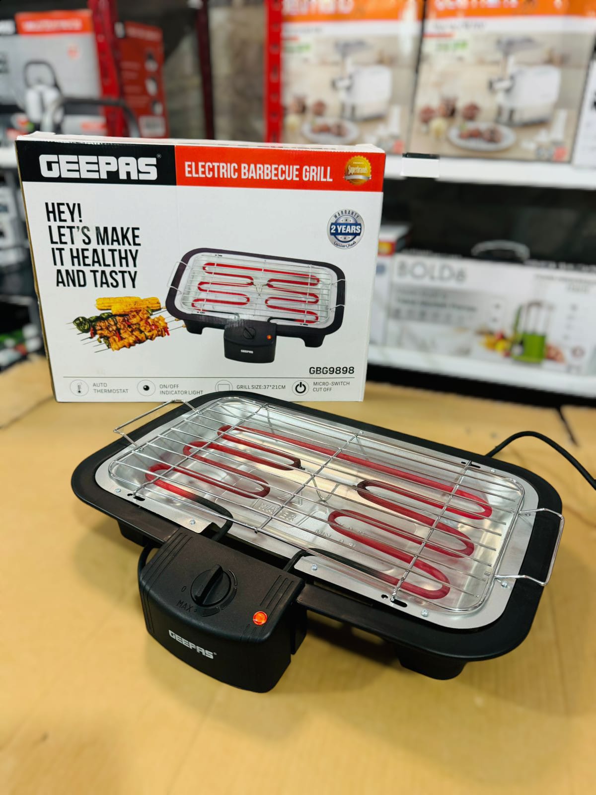 Geepas Electric Barbecue Grill-9898