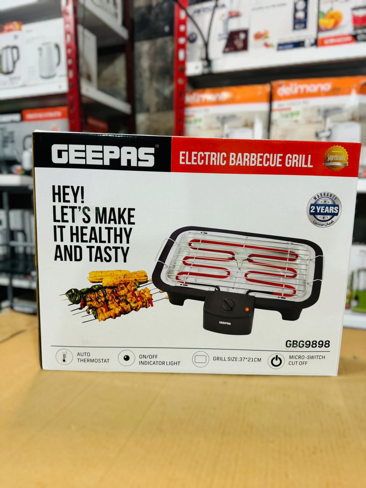 Geepas Electric Barbecue Grill-9898