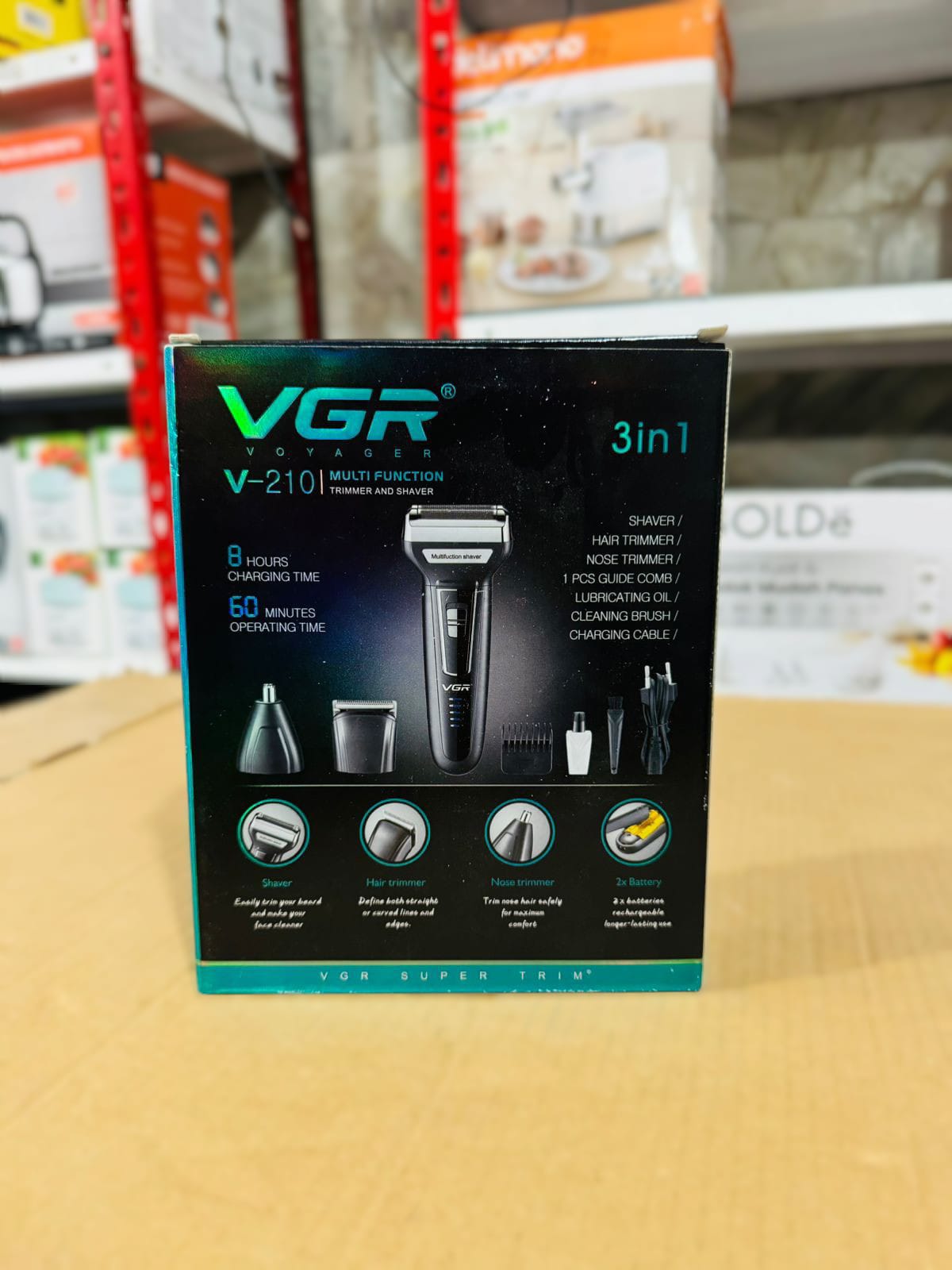 VGR 3 in 1 Trimmer & Shaver V-210