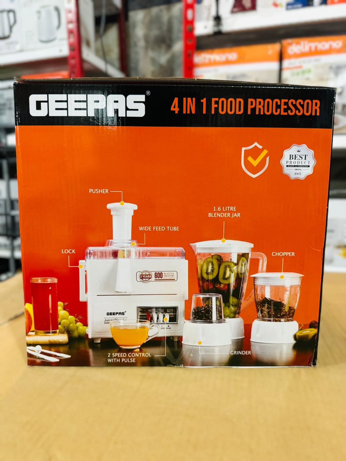 Geepas 4 in 1 Food Processor 600W-2031