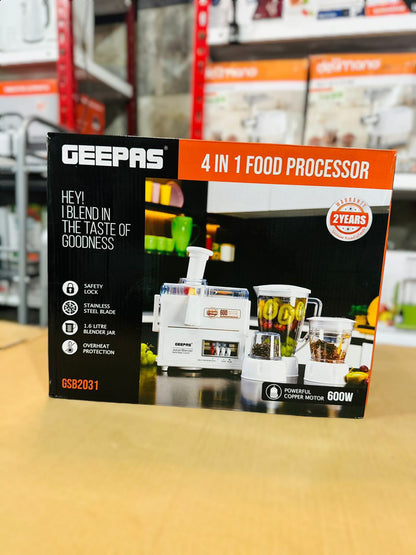 Geepas 4 in 1 Food Processor 600W-2031