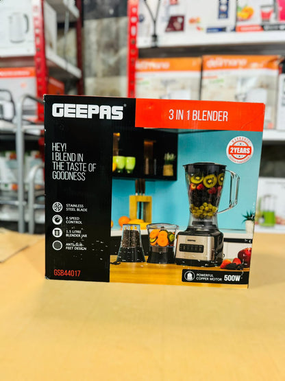 Geepas 3 in 1 Blender 500W-44017