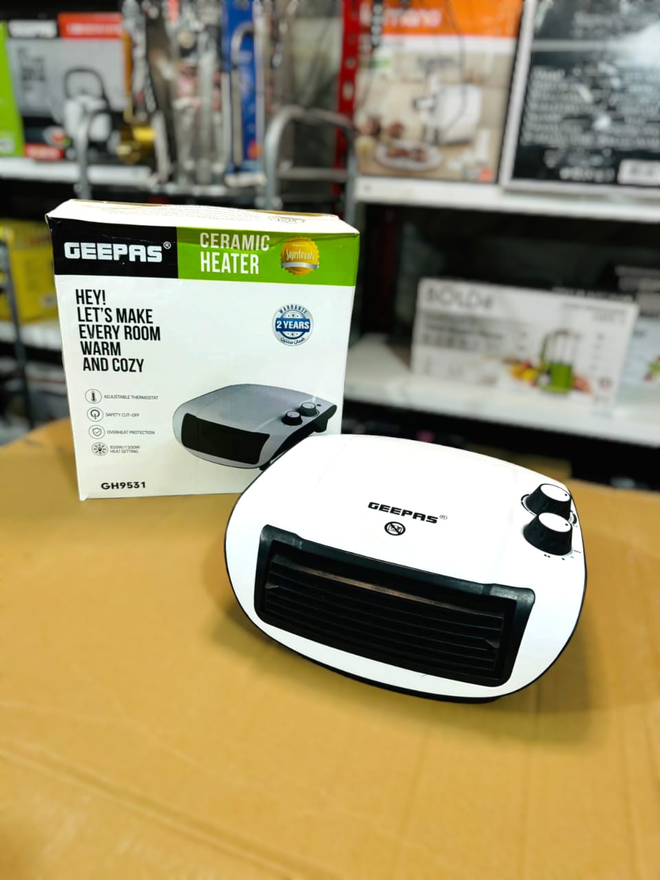 Geepas 850W/1500W Ceramic Heater-9531