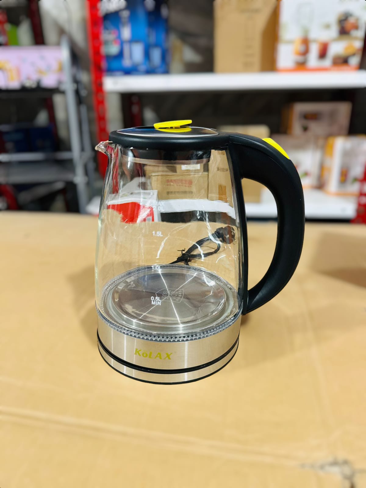 Kolax 2L Glass Electric Kettle 2200W-901631