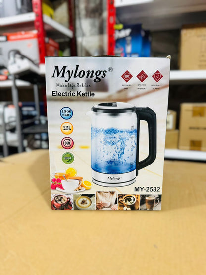 Mylongs 2.5L Glass Electric Kettle 1500W