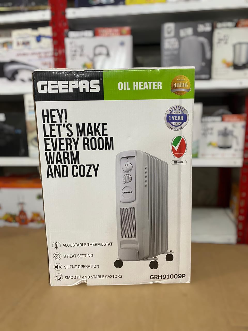 Geepas 3 Heat Setting Oil Heater