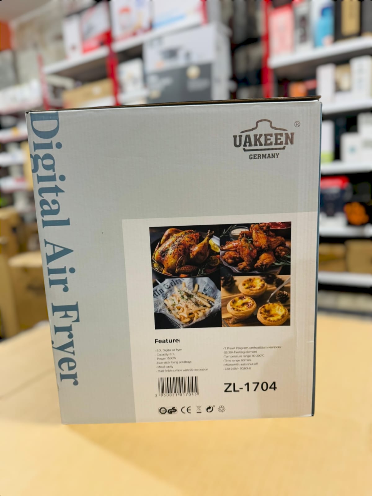 Uakeen Germany Digital Air Fryer 8L ZL-1704