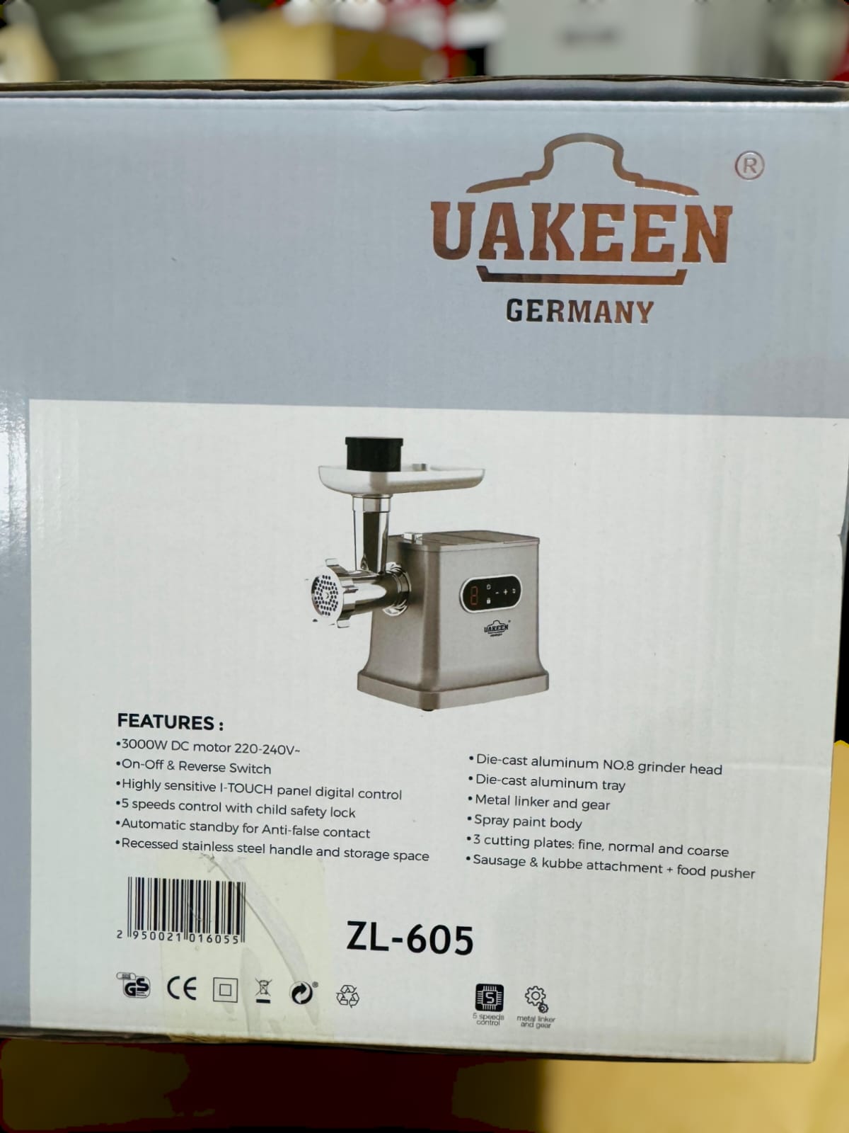 Uakeen Germany Digital Meat Grinder ZL-605