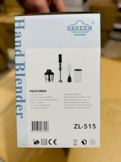 Uakeen Germany Digital 4 in 1 Hand Blender Set ZL-515