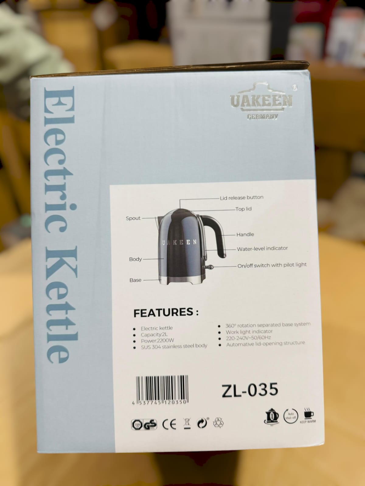 Uakeen Germany Electric Kettle 2L