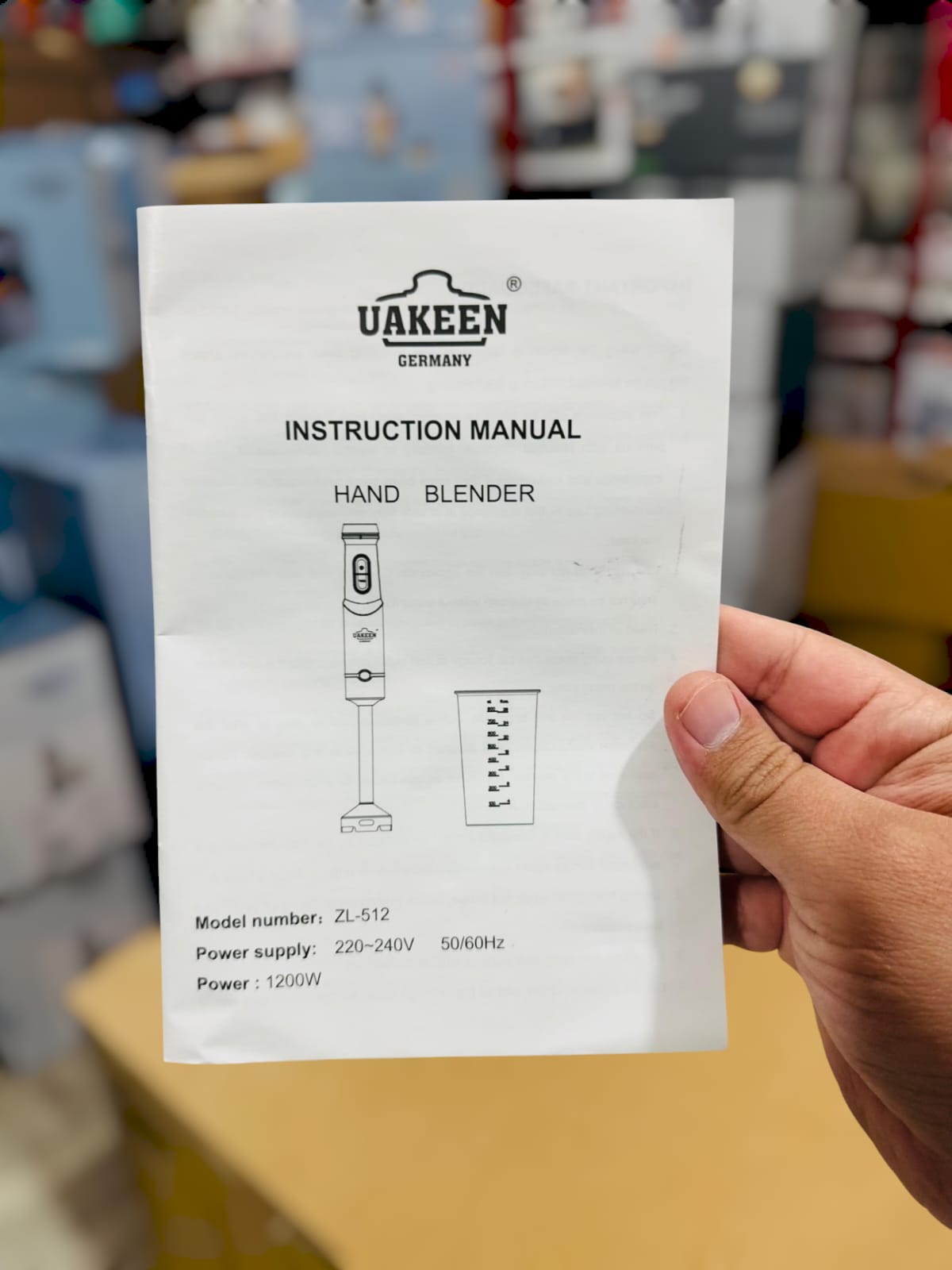 Uakeen Germany Digital Hand Blender ZL-512