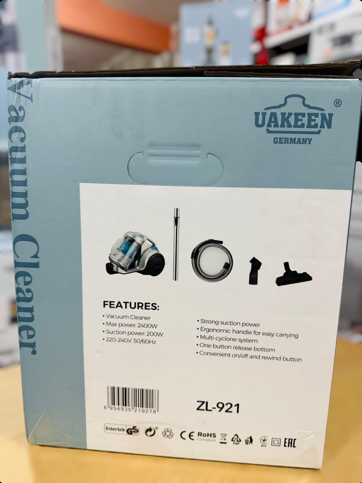 Uakeen Germany Cyclonic Vacuum Cleaner ZL-921