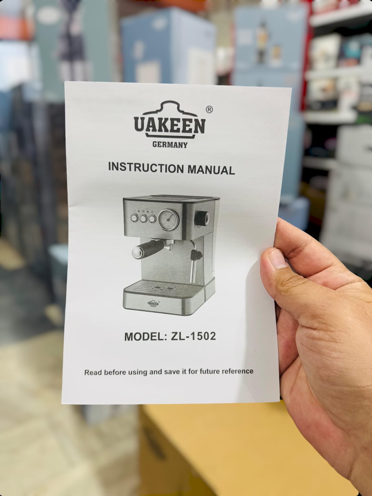 Uakeen Germany Espresso Coffee Machine ZL-1502