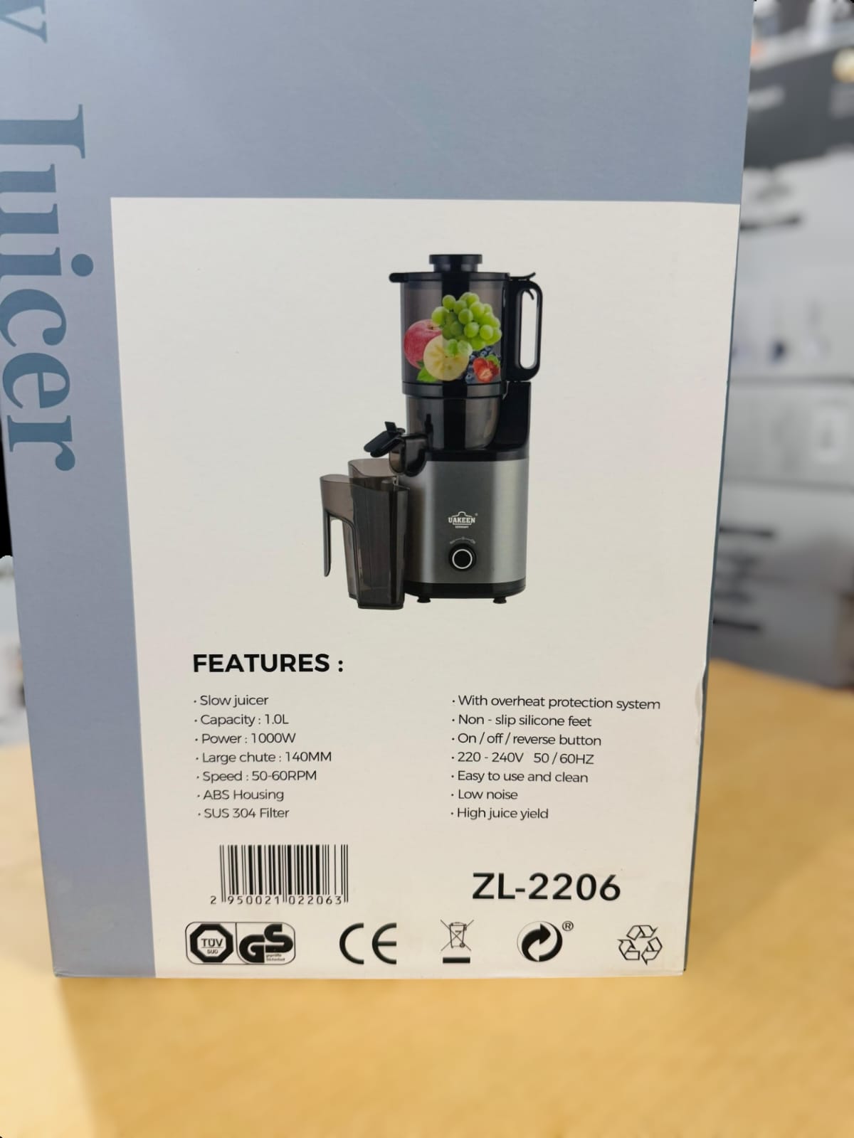 Uakeen Germany Slow Juicer ZZL-2206