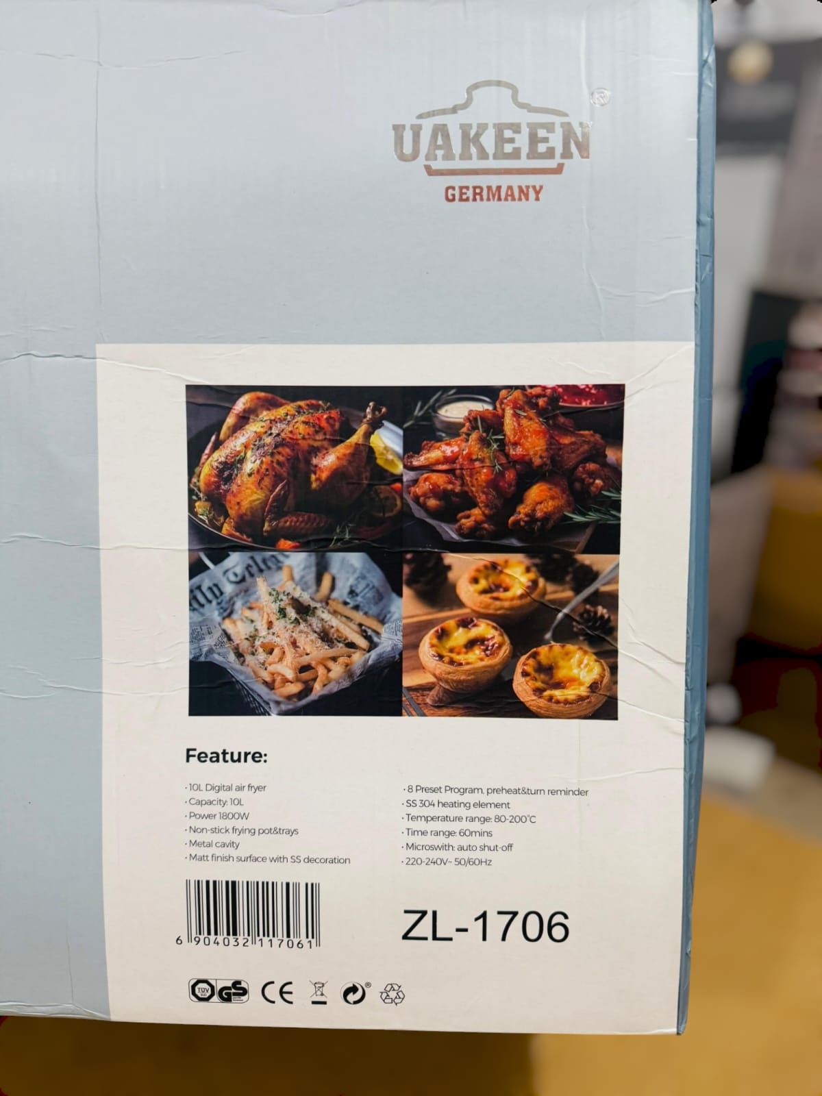 Uakeen Germany Digital Air Fryer ZL-1706