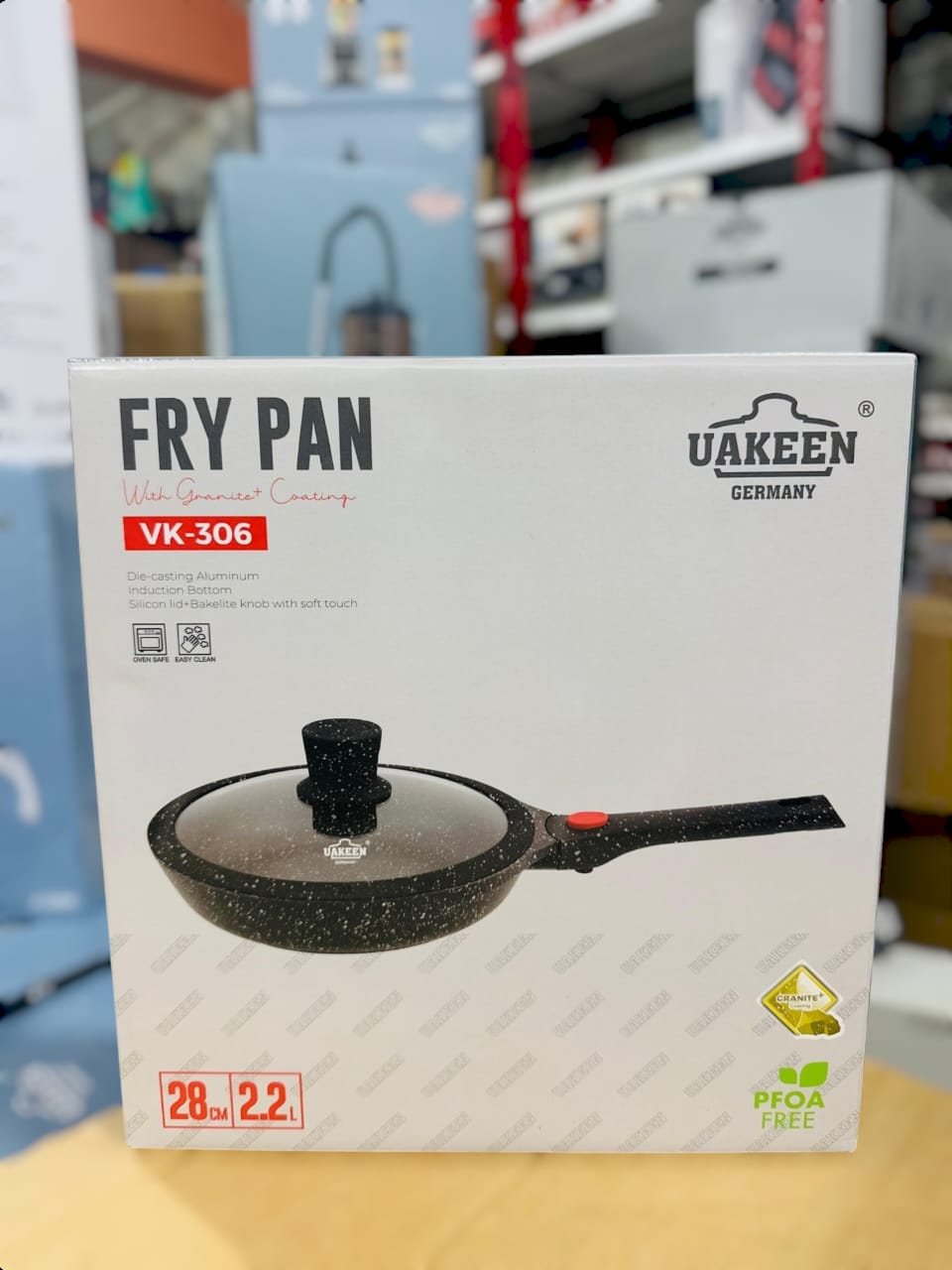 Uakeen Germany Deep Frypan with Lid 28cm/2.2L VK-306