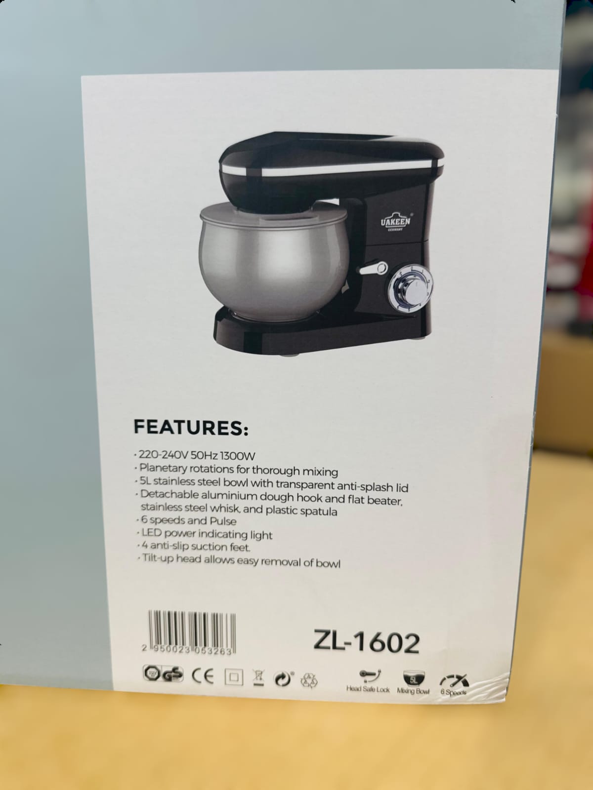 Uakeen Germany Stand Mixer ZL-1602