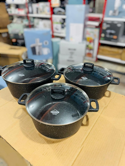 Uakeen Germany Induction Die-Cast Granite Cookware Set 6pcs VK-357