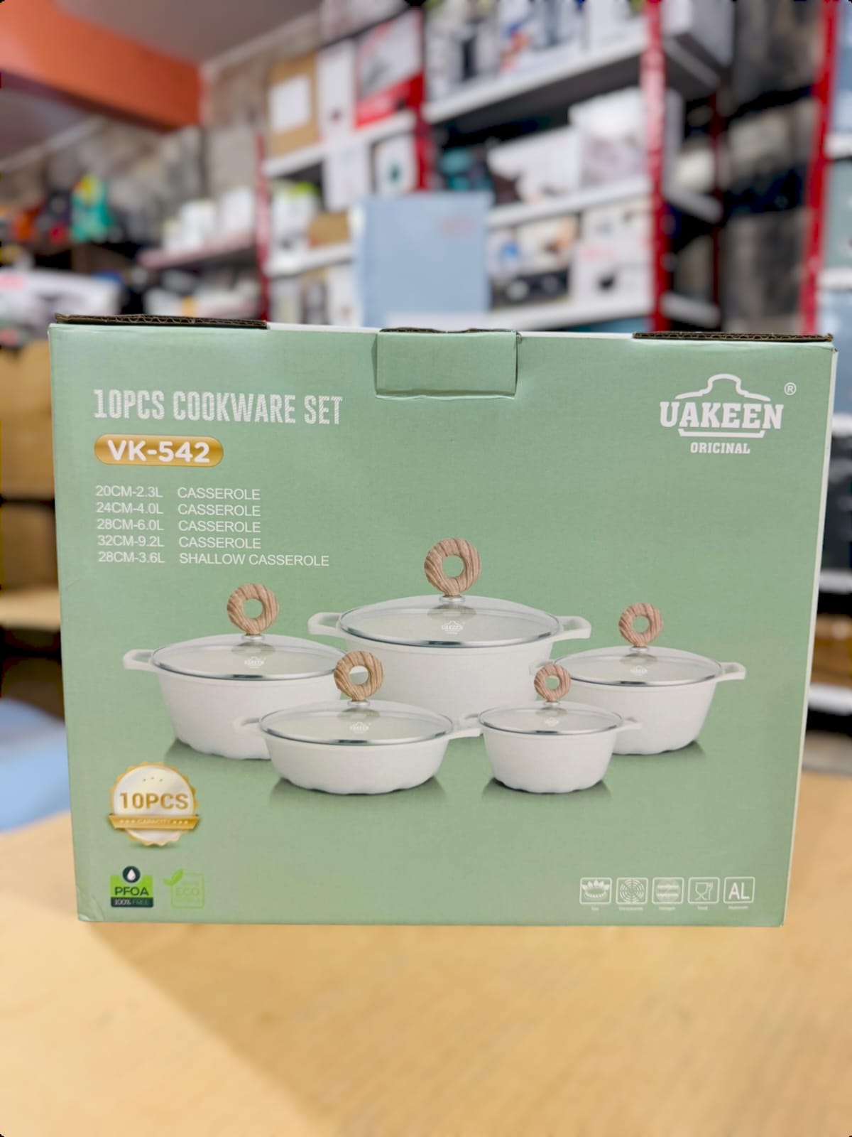 Uakeen Germany Die-Cat Granite Cookware Set 10pcs VK-542