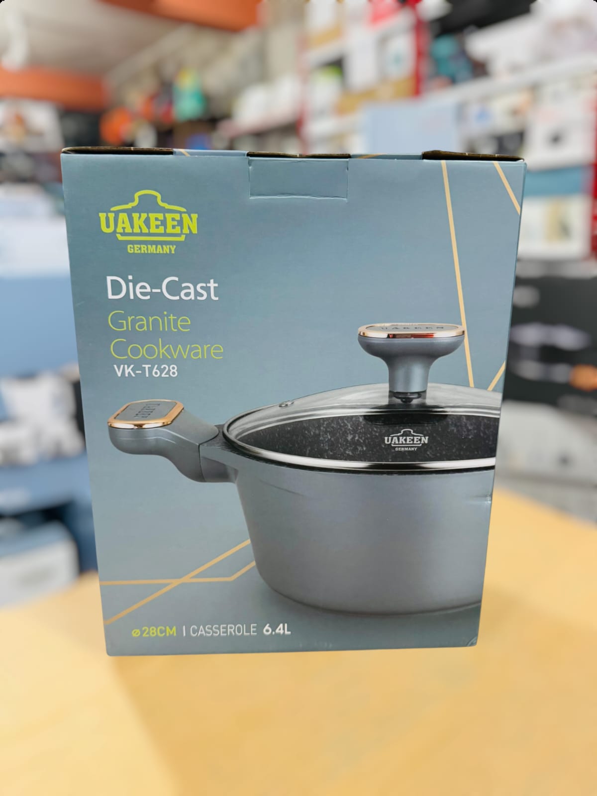 Uakeen Germany Induction Die-Cast Granite Casserole 28cm VK-T628