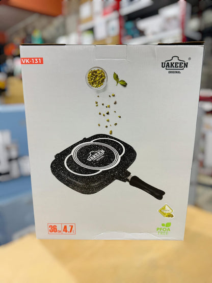 Uakeen Germany Die-Cast Granite Double Frypan