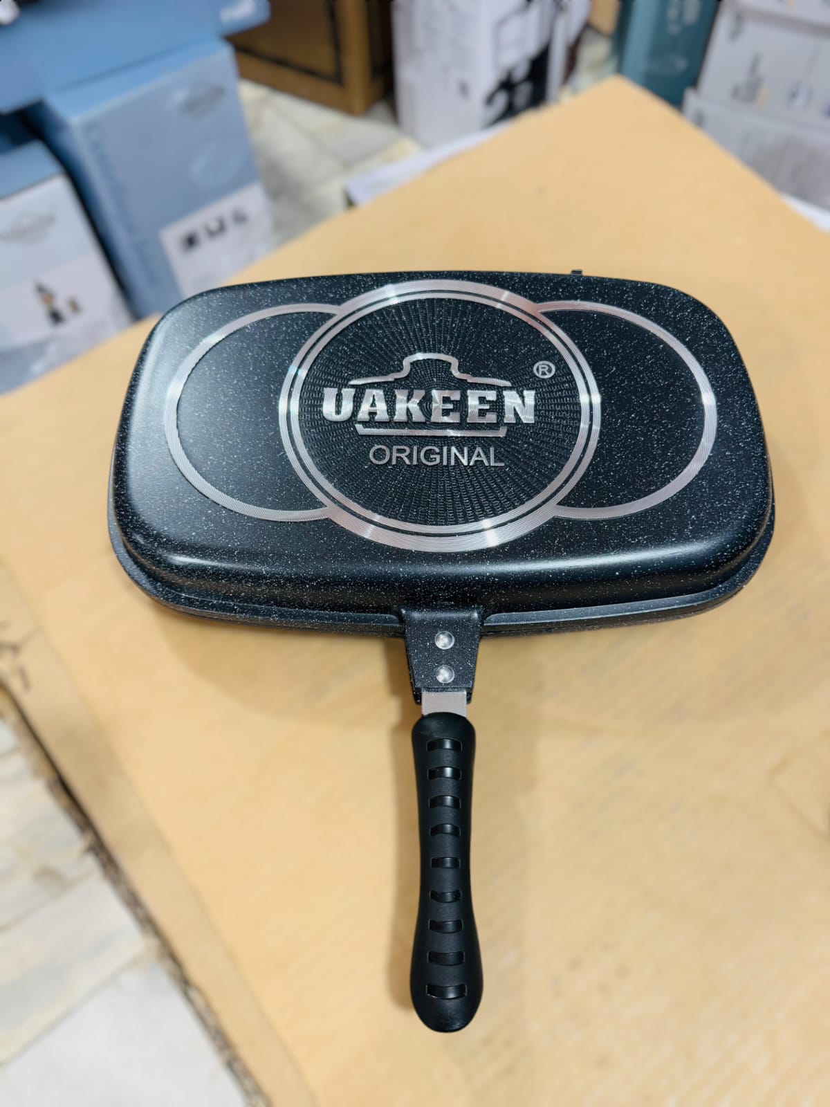 Uakeen Germany Die-Cast Granite Double Frypan