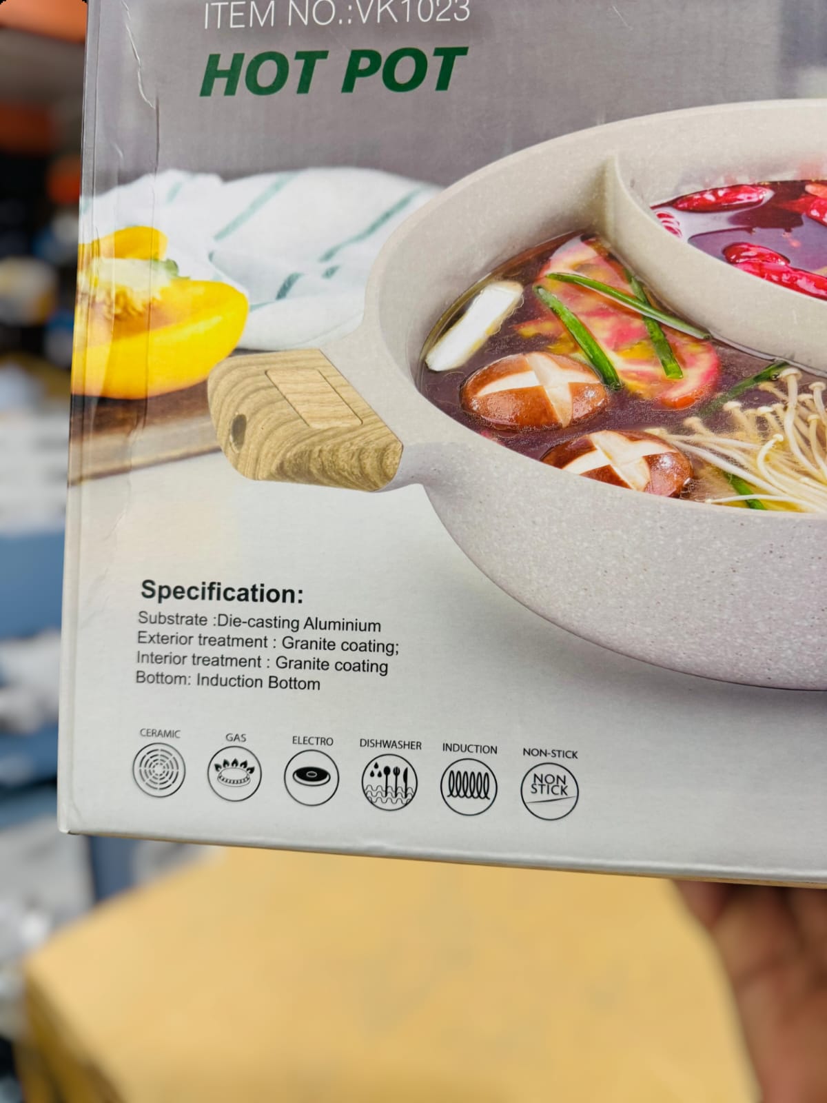 Uakeen Germany Induction Die-Cast Granite Hot Pot VK-1023