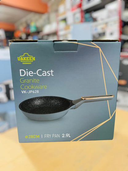 Uakeen Germany Induction Die-Cast Granite Frypan with Lid VK-JP428