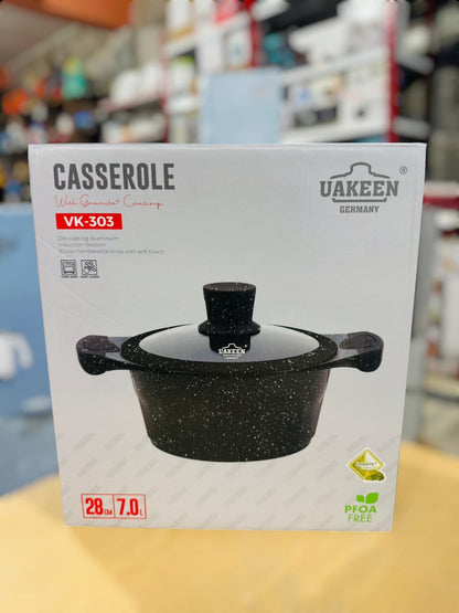 Uakeen Germany Induction Die-Cast Granite Casserole 28cm VK-303