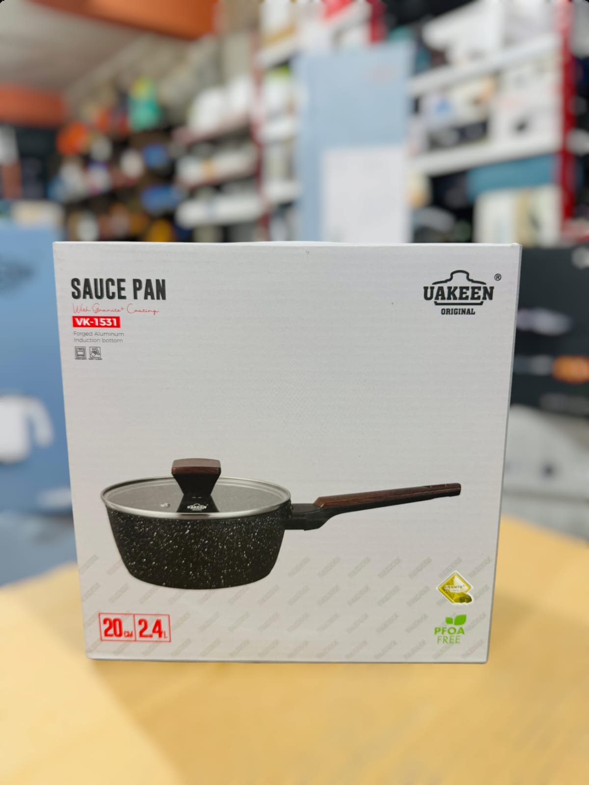 Uakeen Germany Induction Die-Cast Granite Sauce Pan 20cm VK-1531