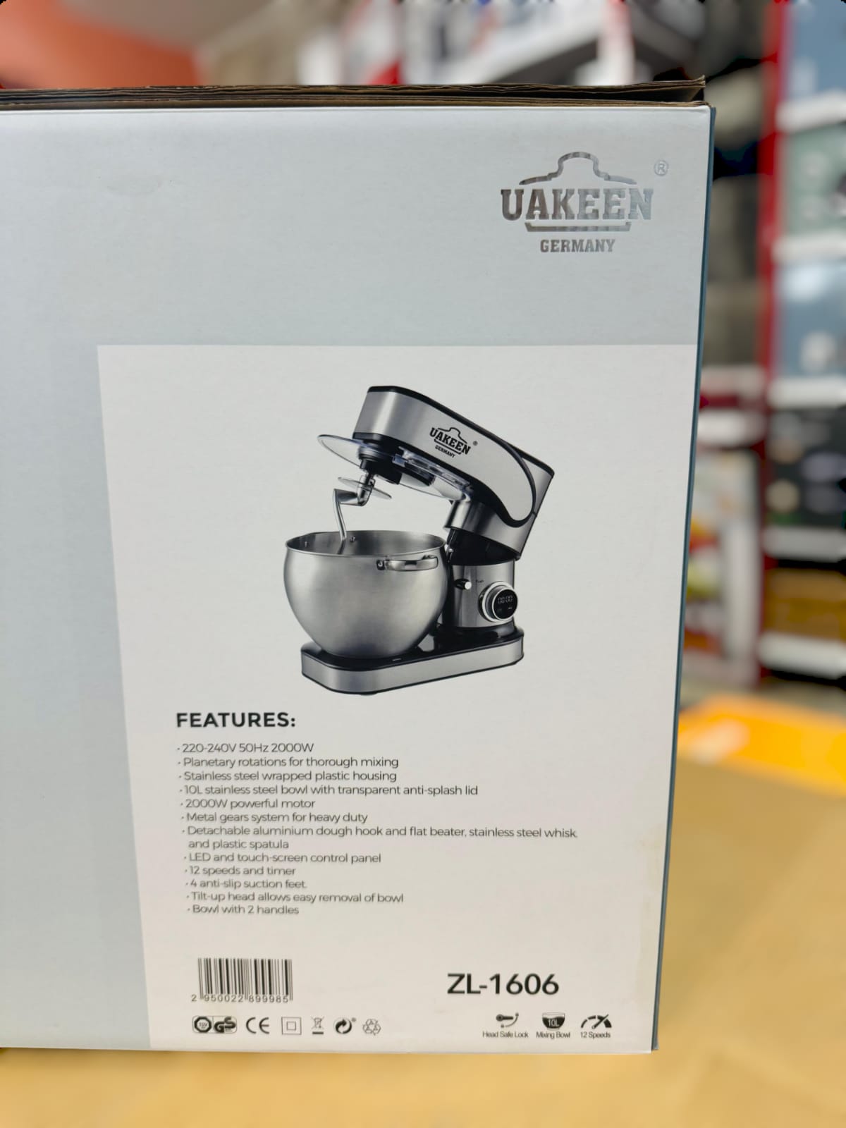 Uakeen Germany Digital Stand Mixer ZL-1606