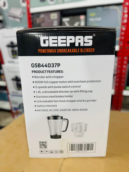 Geepas Powermax Unbreakable 3 in 1 Blender-44037