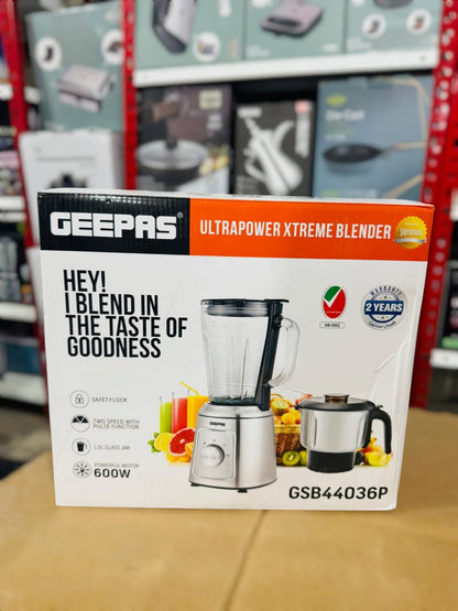 Geepas 2 in 1 Ultrapower Xtreme Blender-44036