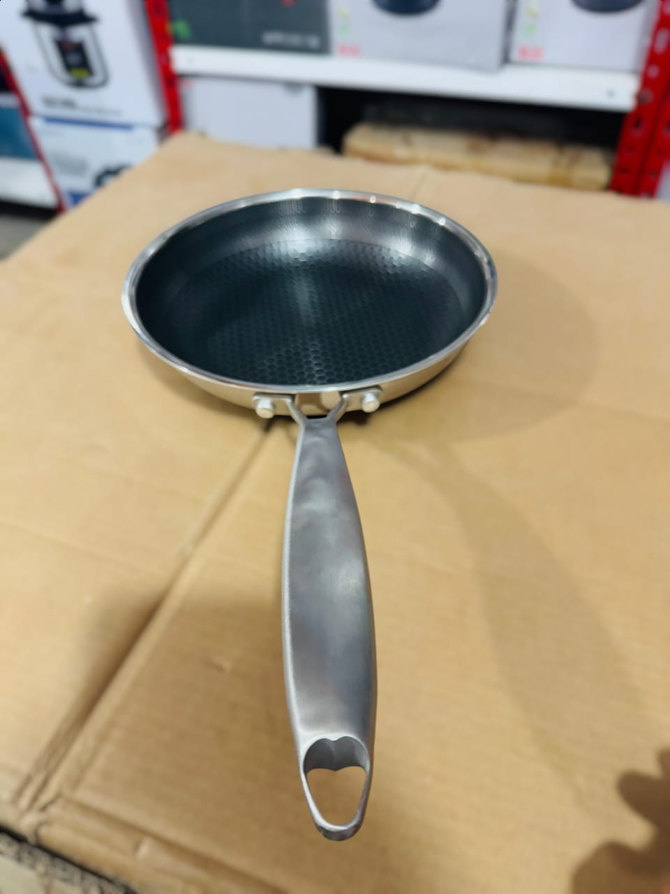 Honeycomb Laser Coated Steel Frypan