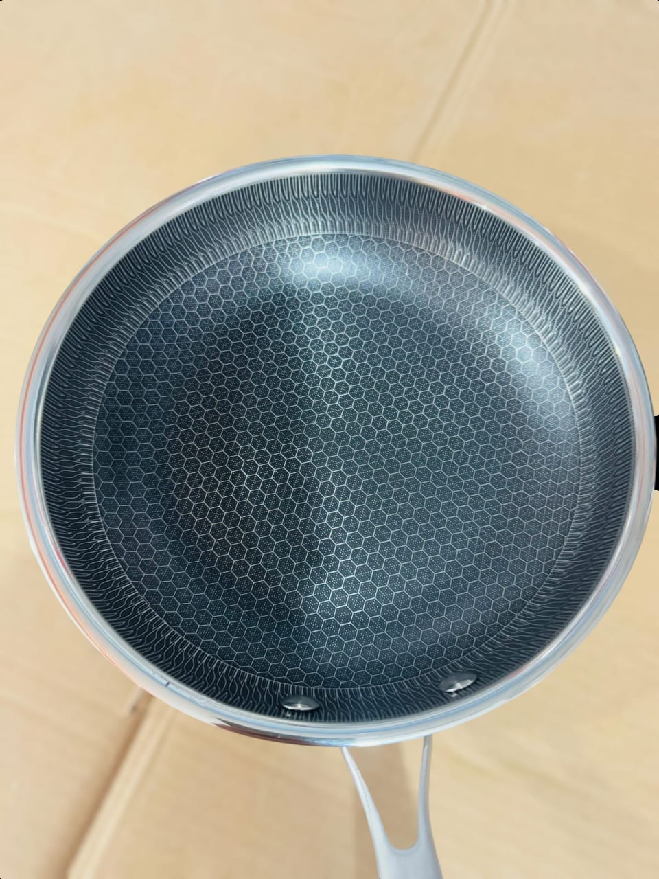 Honeycomb Laser Coated Steel Frypan