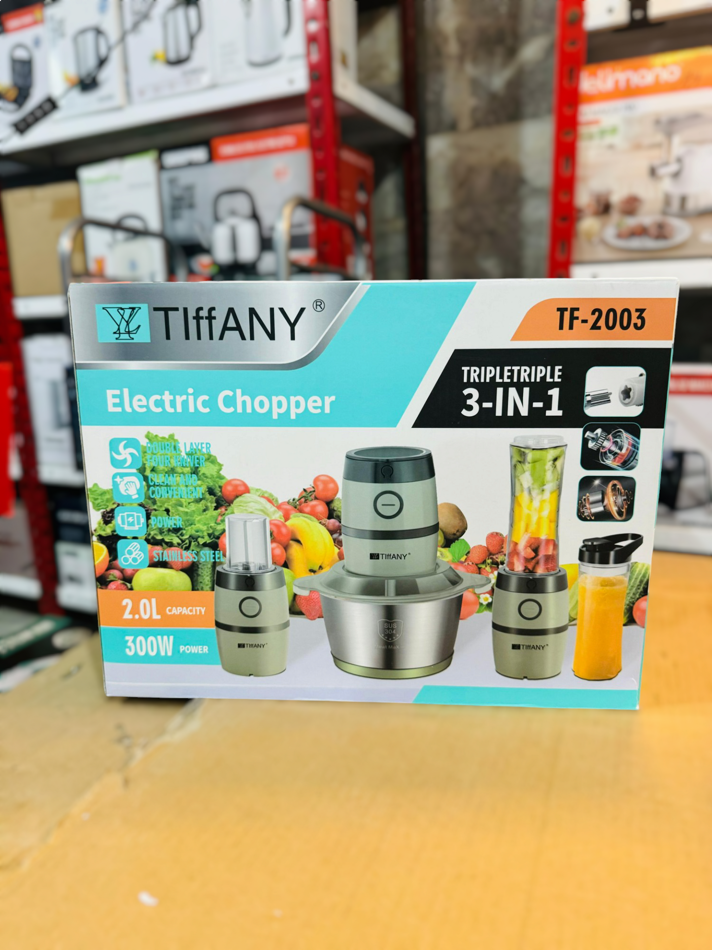 Tiffany 3 In 1 Chopper, Blender & Grinder