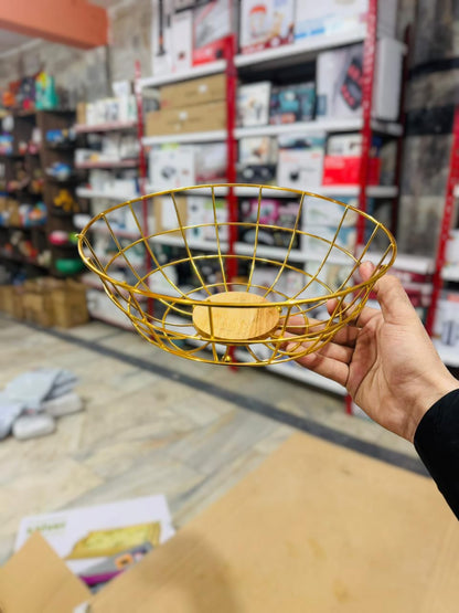 Golden Fruit Basket Bowl