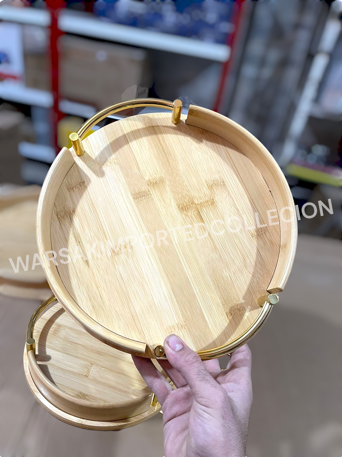 3pcs Bamboo Tray Set